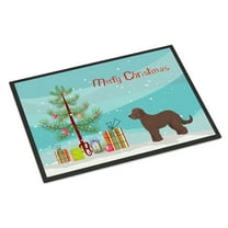 Carolines Treasures CK3838MAT Brown Goldendoodle Christmas Tree Door Mat Indoor Rug or Outdoor Welcome Mat 18x27 Doormat