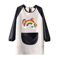 thumbnail image 4 of MEZZALL Kids Art Smock With Long Sleeves Painting Apron For Children Boys Girls Craft Protective Coverall With Pocket Solid Color Holiday Clothes, 4 of 5
