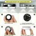 thumbnail image 4 of 8PCS Tap Lights, LED Push Lights, Stick on Lights, Portable Stick on Lights, Battery Powered LED Puck Lights, for Closets, Cabinets, Garage, Bedroom Wall, Kitchen, 4 of 7
