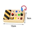 thumbnail image 2 of Botón Busy Board LED Montessori Busy Board Juego de cognición Actividad temprana Habilidades motoras Interruptor de luces LED Interruptores de juguete Baoblaze Material de tablero ocupado, 2 of 8