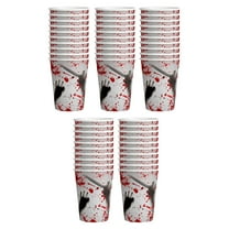 KMMYS Halloween Themed Paper Cups, Ghost Hand Print, Disposable Beverage Cups, Ideal for Parties, Family Gatherings, and Events, Unique Design for Celebrate Halloween