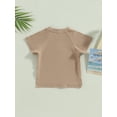 thumbnail image 4 of TSEXIEFOOFU Toddler Girls Boys Summer Casual Tops Solid Color Short Sleeve O Neck Loose T-shirt, 4 of 8