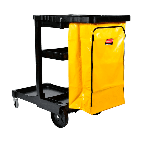 Carro de Limpieza Estándar Rubbermaid con Bolsa de Vinil y Ruedas Carrito de limpieza