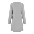 thumbnail image 6 of Hueook Winter Dresses for Women Dresses Women's Fashion Round-Neck Short Sleeved Printed Pullover Dress Gray S, 6 of 6