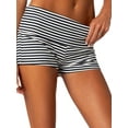 thumbnail image 2 of Yunliwuli Women's Pajama Shorts Solid Color/Stripe Low Waist Slim Comfy Sleep Shorts Summer Casual Pajama Bottoms, 2 of 8