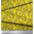 thumbnail image 2 of Soimoi Poly Georgette Fabric Leaves & Floral Block Print Fabric by Yard 52 Inch Wide, 2 of 3