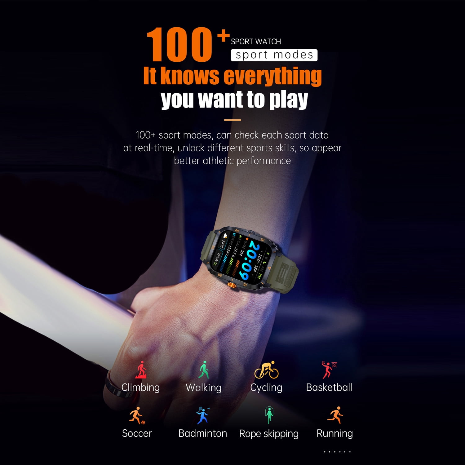 VIVISTAR Smart Watch, 1.96 Full Touch Answer Make Call Android