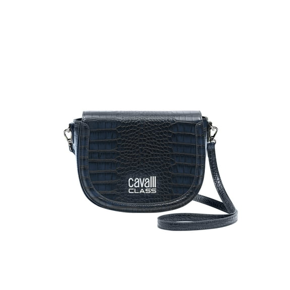 Cavalli Class TORINO Navy Medium Crocco Saddle  Crossbody bag for Womens