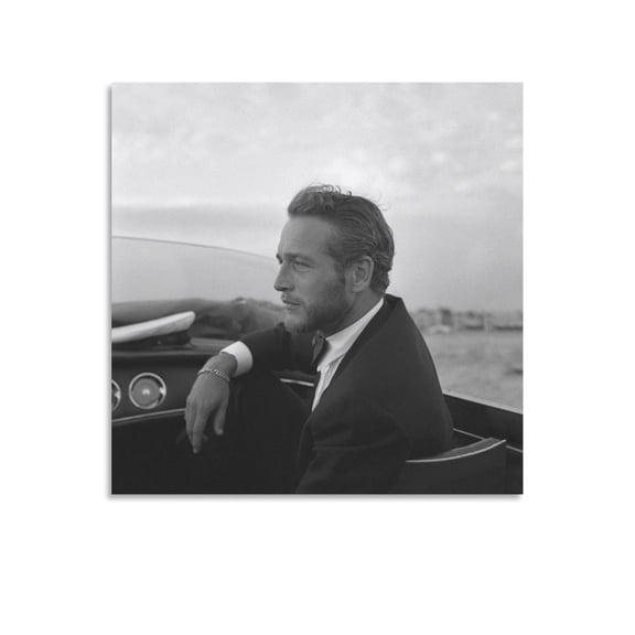 Poster Paul Newman in Venice Poster Canvas Wall Art Poster Decorative Bedroom Modern Home Print Picture Artworks Posters 16x16inch(40x40cm)