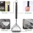 thumbnail image 3 of Grill Brush, Grill Cleaner Brush With Scraper, Three Rows Of Stainless Steel Bristles, Long Plastic Handle, Ideal For Cleaning Charcoal, Electric And, 3 of 5