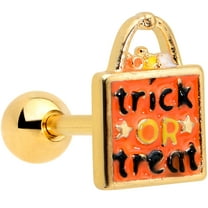 Body Candy 16G Womens PVD Stainless Steel Trick or Treat Helix Jewelry 1/4