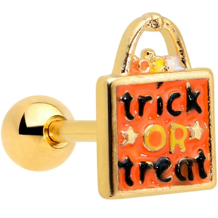 Body Candy 16G Womens PVD Stainless Steel Trick or Treat Helix Jewelry 1/4