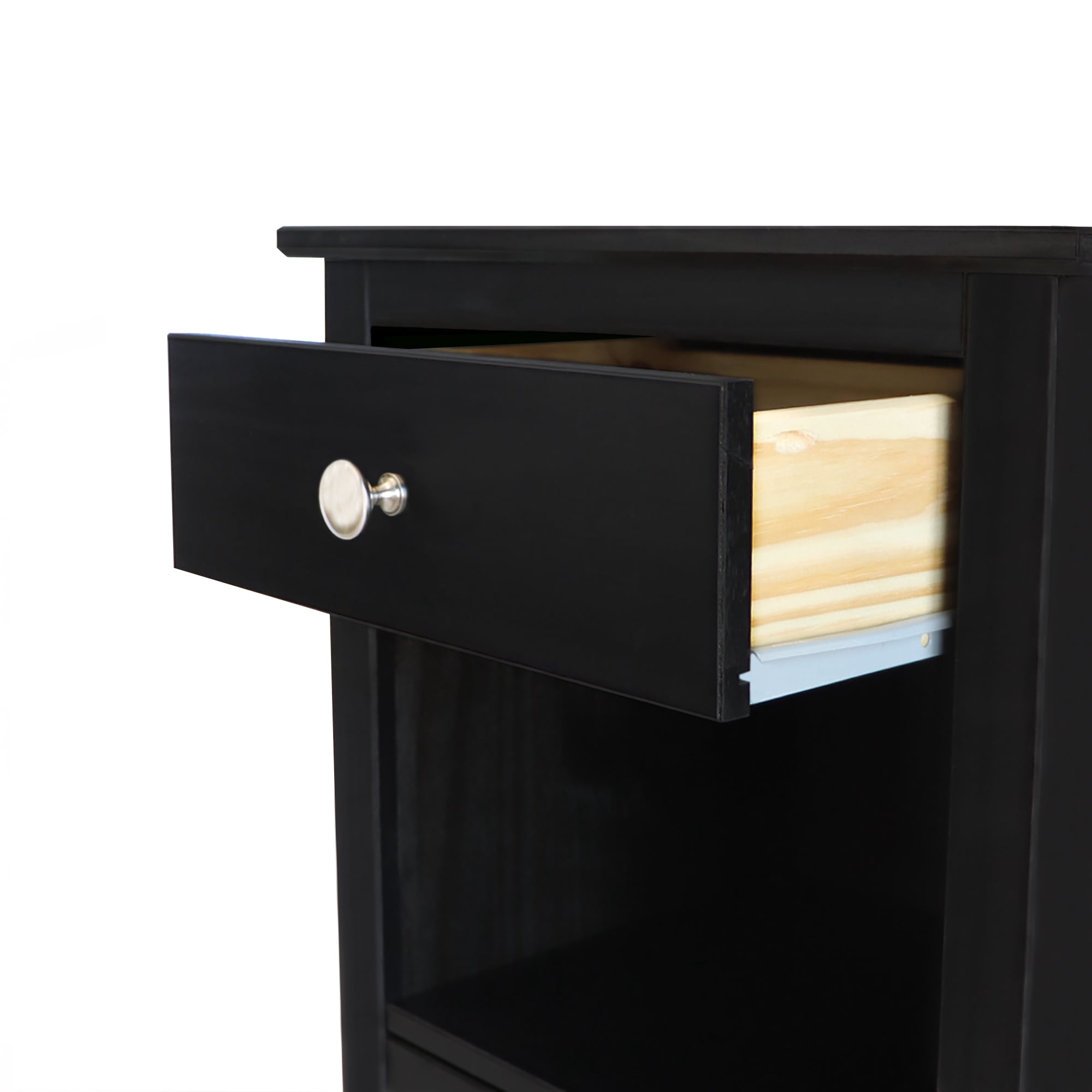 Jela Solid Wood Easy Pieces - Single Drawer End Table/Nightstand with Cubby