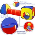 3 in 1 Play Tent Tunnel Set Children Baby Play House Ball Pit Indoor