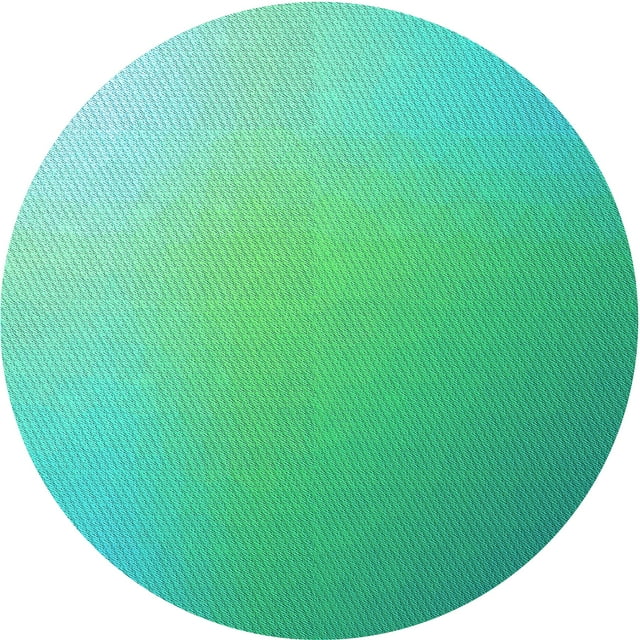 Ahgly Company Machine Washable Indoor Round Transitional Medium Spring Green Area Rugs, 3' Round
