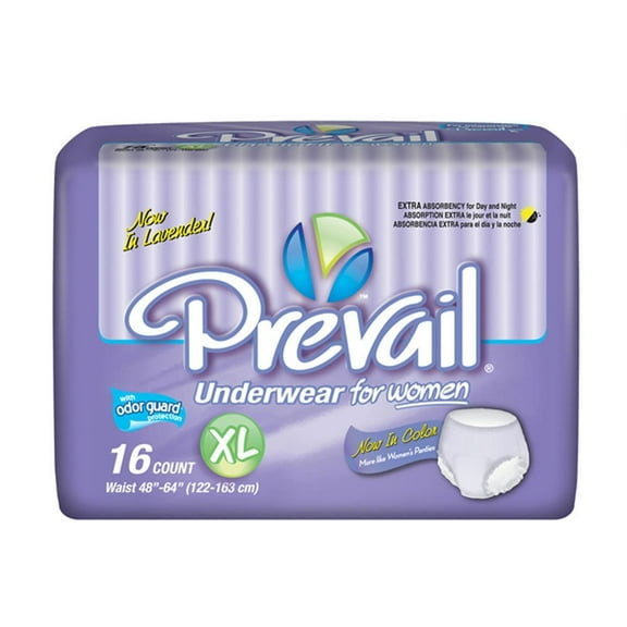 Prevail Maximum Absorbency Incontinence Underwear for Women, Extra Large, 16 Count