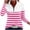 Hot Pink, variant on LIaqionyy Womens Tops Long Sleeve Shirts Quarter Zip Collared Pullover V Neck Casual Fall Business Clothes