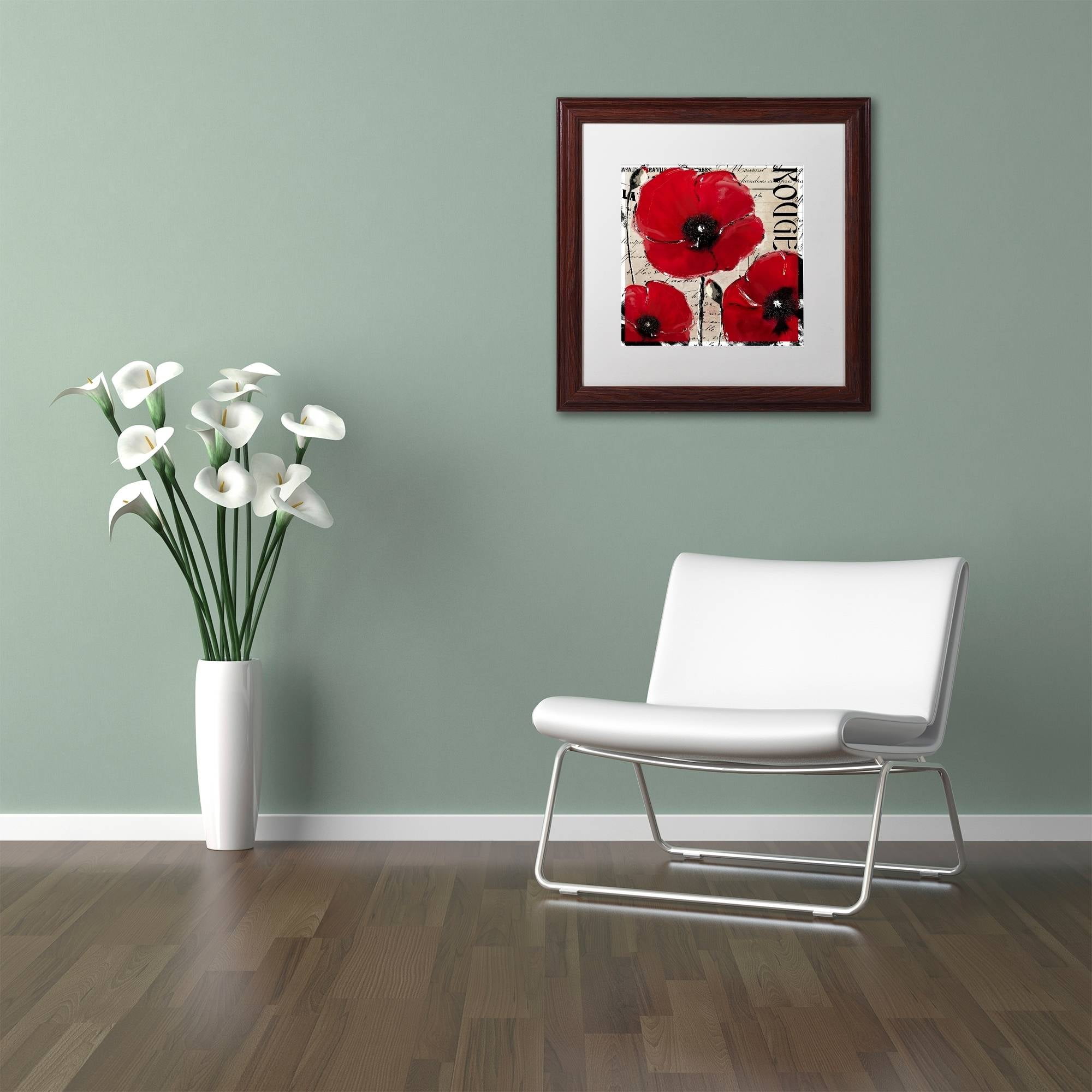 Trademark Fine Art "Rouge Two" Canvas Art by Color Bakery White Matte, Wood Frame