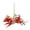 Red, variant on HHGBAD Christmas Ox Ornament, 2D Acrylic Hanging Pendant with Decorative Rope, Red and Gold Zodiac Ox Design for Christmas Tree Holiday Decorations and Seasonal Home Decor,Red A