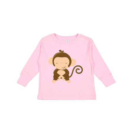 

Inktastic Happy Monkey Gift Toddler Boy or Toddler Girl Long Sleeve T-Shirt