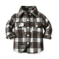 thumbnail image 2 of Ulanda Kids Little Boys Girls Baby Long Sleeve Button Down Red Plaid Flannel Shirt Plaid Girl Boy (Grey, 10-11 Years), 2 of 4