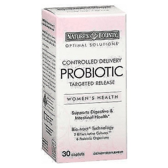 Nature's Bounty Optimal Solutions Probiotic Caplets, 30 Ct, 6-Pack