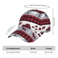 thumbnail image 3 of Baseball Cap, Buffalo Plaid Forest Trucker Hats Women Dad Hat for Workouts - Baseball hat Adjustable Size, 3 of 7