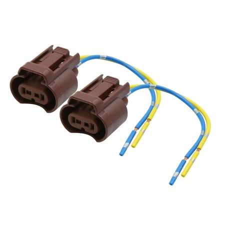 - 2pcs DC 12V Brown 9006 Auto Car Female Headlight Socket Wiring Adapter Connector
