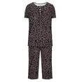 thumbnail image 4 of Tnhcen Women's Pajama Sets Short Sleeve Capri Pants 2 Piece Homewear With Pockets, 4 of 4