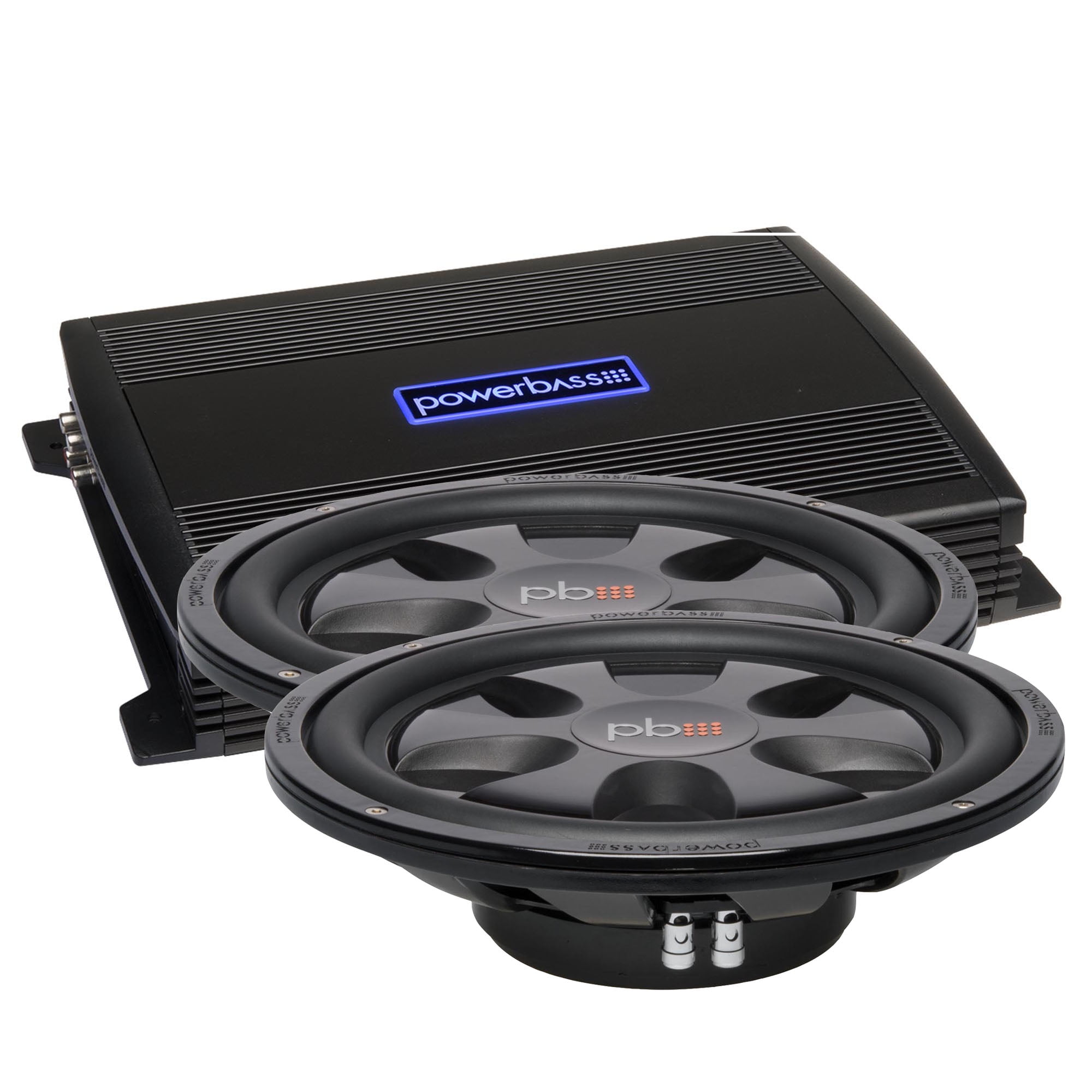 PowerBass S-10TD Shallow Mount 4-Ohm Subwoofer + 1 ASA3-600.1D Amplifier - Walmart.com