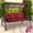 Wine Red, variant on NOBLEMOOD 3 Seat Outdoor Porch Swing with Polycarbonate Hardtop, Convertible Backrest, Cup Holder, Cushions & Pillows