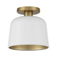 thumbnail image 2 of Trade Winds Nora 1-Light Ceiling Light in White with Natural Brass, 2 of 5