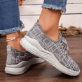 thumbnail image 6 of Domzle Women's Running Shoes Lightweight Breathable Mesh Upper Casual Jogging Tennis Shoes Workout Footwear Gym Sneakers Gray US-8, 6 of 8