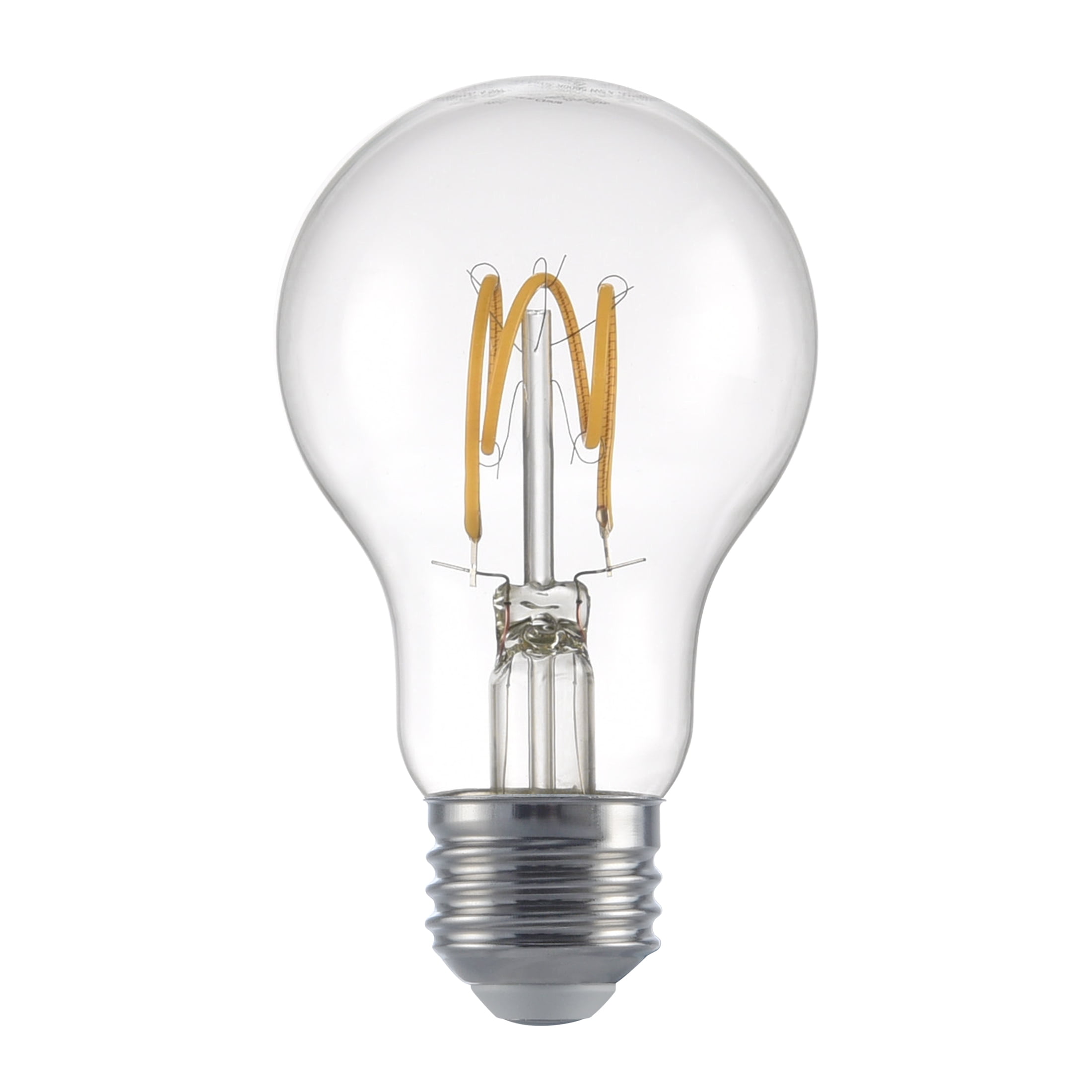 BH&G LED Vintage Light Bulb, 4.5 Watts (40W Equiv) A19 Filament Dimmable E26 Base Daylight White 2PK