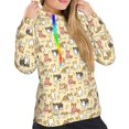 thumbnail image 5 of Yiaed Cartoon Shiba Inu Dog Print Womens Casual Hoodies Crew Neck Long Sleeve Sweatshirts With Pocket Pullover Tops Women's Hooded Sweatshirt-Large, 5 of 5