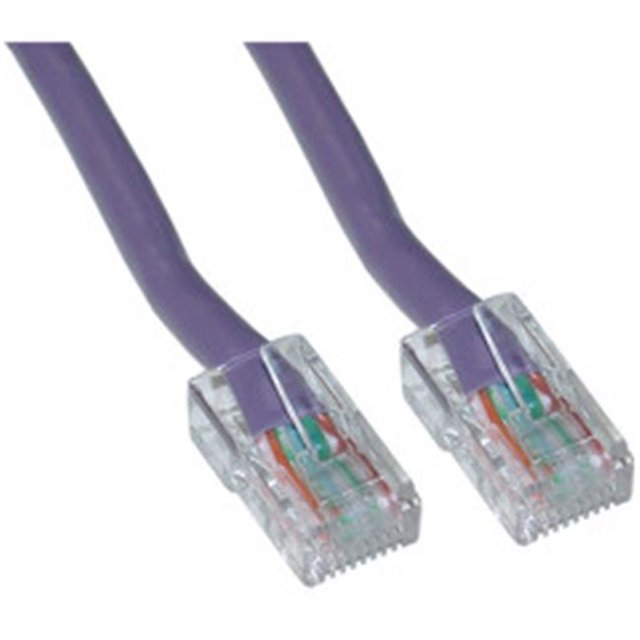 Cat5e Purple Ethernet Patch Cable Bootless 10 foot