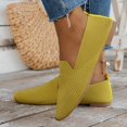 thumbnail image 3 of Women's Casual Slip-On Loafers Breathable Knit Flats Square Toe Walking Shoes Summer Beach Sandals, 3 of 6