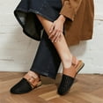 thumbnail image 3 of Women's Cushioned Genuine Leather Perforated Slingback Buckle Comfort Clogs Cork Footbed, 3 of 6
