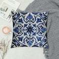 thumbnail image 2 of FUMJ  Bohemian Blue and White Porcelain Mandala Pattern Decorative Throw Pillow Covers ,Vintage Indigo Floral Pillow Cases Cushion for Home Bedroom Living Room,Flower Lover Gifts, 2 of 5