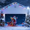 thumbnail image 4 of Decoraciones de Navidad Al Aire Libre Banner de la Puerta Del Garaje de Navidad Decoración de Tela de Fondo 6x13Ft Brillo en la Oscuridad Santa Elfos Decoraciones de Navidad Al Aire Libre, 4 of 6