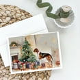 thumbnail image 2 of American English Coonhound Cozy Christmas Greeting Cards Pack of 8 7 in x 5 in, 2 of 3