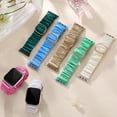 thumbnail image 3 of XiHAMA Scrunchie Bands Compatible with Apple Watch Bands Women 41mm 40mm 38mm 42mm 45mm 46mm, Stylish Stretchy Band Waterproof Elastic Solo Strap Wristband for iWatch SE Apple Watch Series10 9 876543, 3 of 8