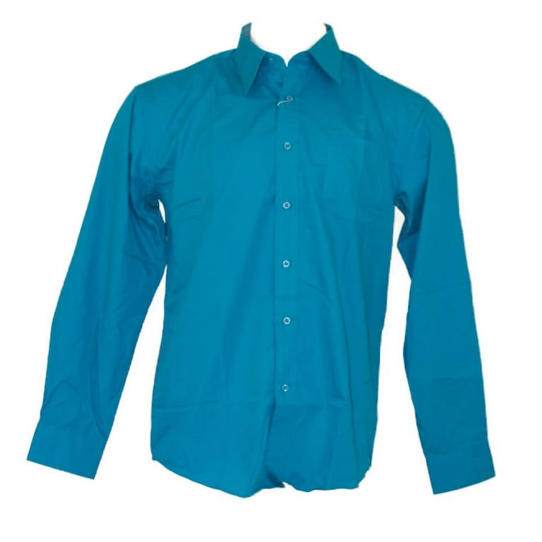 Men's Long Sleeve Shirt Classic Fit Formal Button Up Collared Dress Shirt,  Yellow, S - Walmart.com