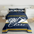 thumbnail image 2 of Homewish Sport Cheerleading 2pcs Bedding Comforter Set For Kids Children Teens Girls,Geometric Stripes Twin Comforter Sets,Girly Dreamy Dance Breathable Bedding Set,Luxury Bedroom Decor,Reversible, 2 of 8