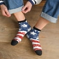 thumbnail image 3 of Pofeuu USA Colors Stripes1 Print 30cm Socks, Adult Running Hiking Socks for Youth and Adult, 3 of 7
