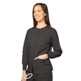 thumbnail image 3 of Adar Universal Scrubs For Women - Round Neck Warm-Up Scrub Jacket - 602 - Pewter - M, 3 of 7