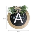 thumbnail image 4 of CSChome Door Sign Front Door Wreath A Z 26 Letters Round Sign with Fake Flower Rural Style Last Name Hanging Sign, 4 of 7