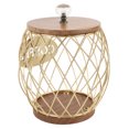 thumbnail image 1 of Rustic Coffee Pod Holder, Large Capacity Black Wire  Storage with Wooden Lid, Round Coffee Basket Decor for Kitchen Countertop for Pods and Espressos Capsules Home Decor, 1 of 7