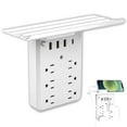 thumbnail image 4 of Wall Extender with Shelf and Night Light USB Ports, 2025 New 9-in-1 Extended Outlet with Surge Protector for Next to Bed, Office, Home Use, 4 of 5