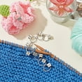 thumbnail image 5 of 2pcs Cube Charm Knitting Row Counter Chains Alloy 0~9 Numbered Stitch Marker for Tracking Project Progress Fit for Needles Up To 9mm Silver 15.8cm, 5 of 7